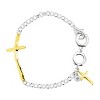 Silpada 'In Good Faith' Organic Cross Bracelet in Sterling Silver, 7.5" - 2 of 4