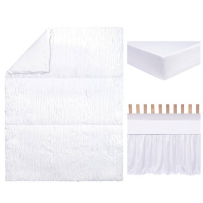 Trend Lab Simply White Crib Bedding Set - 3pc