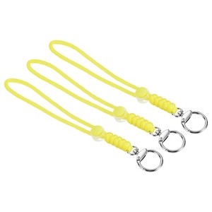 Unique Bargains Braided Wrist Polyester Keychain Wallets ID Cards Lanyard with Hook 3 Pcs - 1 of 4