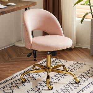 Karl Home | 23 inch Task Chair Office Desk Chair Make Up Chair With Wheels - 1 of 4