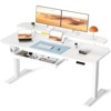 COMHOMA 48" Electric Standing Desk, Height Adjustable Office Desk, Memory Presets, Built-in Drawer & Laptop Stand - 2 of 4