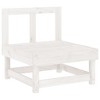 vidaXL Garden Middle Sofa White Solid Pine Wood Medium Modular - 2 of 2