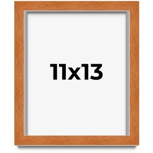 PosterPalooza | Photo Size Modernist Brown Picture Frame - UV Acrylic, Foam Board Backing, Hanging Hardware - 1 of 4