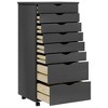 vidaXL MOSS 8-Drawer Chest with Wheels, Solid Pinewood - 3 of 4