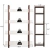 Sevobal Decorative Bookshelf, Modern Bookcase with Sturdy Frame, Floor-standing Bookshelf for Bedroom Living Room Office, White, 31.4"*11.8"*47.2" - 4 of 4