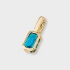 14K Gold Dipped Rectangle Birthstone Charm - A New Day™ - 2 of 2