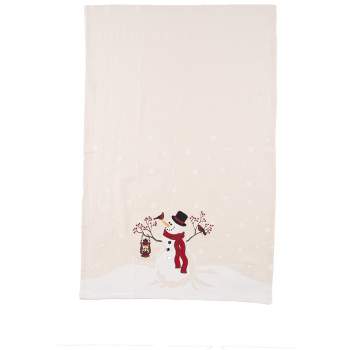 C&F Home Snowman with Cardinals Christmas Wonder Kitchen Towel