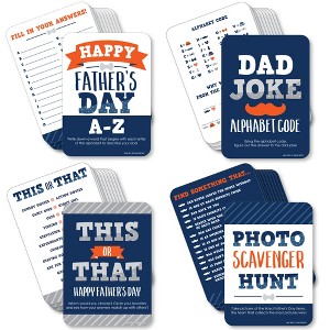 Big Dot of Happiness Happy Father's Day - 4 We Love Dad Party Games - 10 Cards Each - Gamerific Bundle - 1 of 4