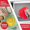 Microwave 2 in 1 Egg Cooker- Make Easy Omelets or Egg Cups w Removable Tray- Poacher for Fried or Scrambled Egg- Steel Whisk & Recipe Book included - 3 of 4