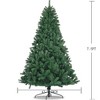 Artificial Christmas Tree Full Natural Spruce PVC Fir Tree 7.5ft Foldable Metal Stand Unlit Green - 3 of 4