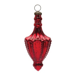 Melrose Mercury Glass Finial Drop Ornament (Set of 4) - 1 of 2