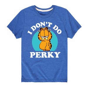Boys' - Garfield - I Don't Do Perky Short Sleeve Graphic T-Shirt - 1 of 4