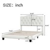 NicBex Upholstered Platform Bed Frame with Curved Tufted Headboard,Linen Bed Frame for Bedroom,Beige - 3 of 4