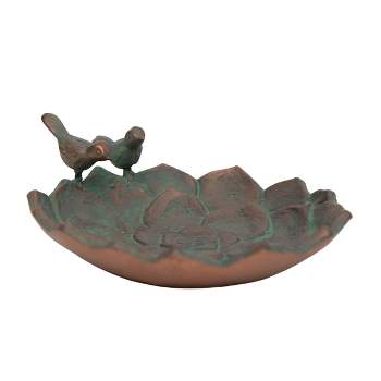 Flower Patina Metal Trinket Tray - Foreside Home & Garden