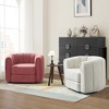 37"W 360° Swivel Chair Accent Armchair, Wood Upholstered Sofa Chair Barrel Chair for Living Room -Frevyn - 3 of 4