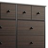 REAHOME 10-Drawer Steel Frame Bedroom Storage Organizer Chest Dresser with Waterproof Top, Adjustable Feet, and Wall Safety Attachment, Dark Brown - 4 of 4
