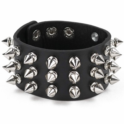 Spike Bracelet with Black Cord