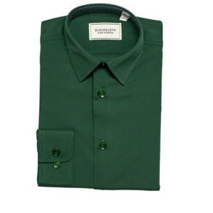 Adam Baker Boy's Regular Fit 4-Way Stretch Long Sleeve Solid Dress Shirt - Colors - 1 of 2
