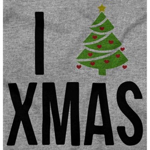 I Love Xmas Heart Christmas Tree Toddler Baby Graphic T Shirt Brisco Brands - 1 of 4