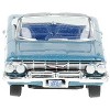 1961 Chevrolet Impala Convertible Jewel Blue Met. & White w/Blue Interior 1/87 (HO) Scale Diecast Model Car by Oxford Diecast - 3 of 4