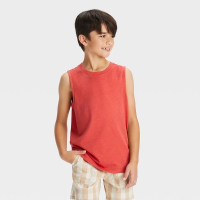 Image of Boys' Solid Tank Top - Cat & Jack™ Red M