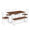 6-Piece Dining Set with a Table and Four Chairs for Kitchen, Breakfast Nook, Living Room - 3 of 4