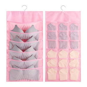 Unique Bargains Houseware 18-Pocket Double-Sided Hanging Closet Underwear Organizer - 1 of 4