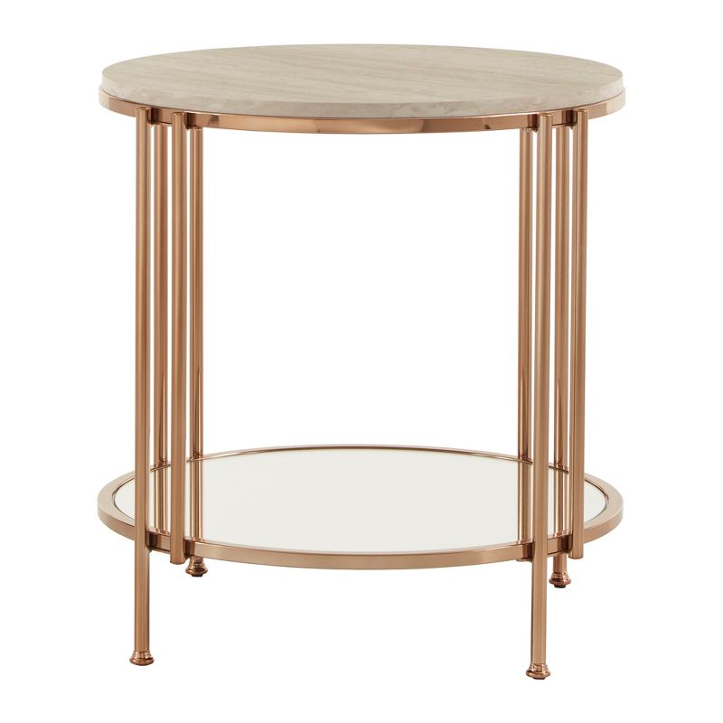 Octavia Metal End Table Champagne Gold Finish - Inspire Q, 5 of 8