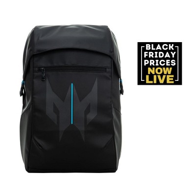 Acer Predator Lite Backpack - Fits 15.6" Laptops Lightweight 1680D Ballistic Polyester Ventilated Mesh Back Adjustable Straps Water Resistant Zippers