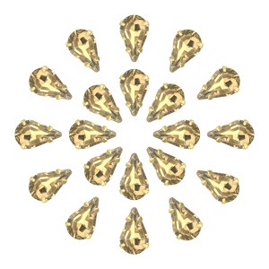 Unique Bargains Glass Craft Embellishments Flat Back Four Claws Teardrop Gems 20 Pcs - 1 of 4