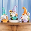 Collections Etc Hand-Painted Springtime Tabletop Gnome Figurines - Set of 3 3 X 2.25 X 5 - 2 of 2