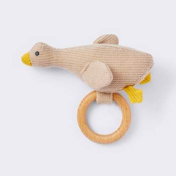 Knit Rattle on Wood Ring - Goose - Cloud Island™