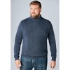 Liberty Blues by KingSize Men's Big & Tall Shoreman's Cable Knit Turtleneck Sweater - 3 of 3