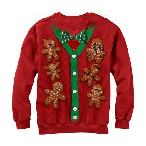 Men's Star Wars Christmas Cookies Cardigan Print Sweatshirt - 1 of 3