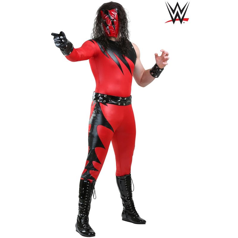 HalloweenCostumes.com WWE Kane Plus Size Costume for Men., 4 of 5