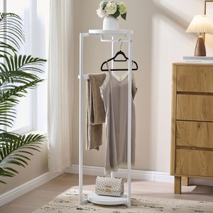 Kings Brand Furniture Suit Valet Stand – Coat Rack with Rods, Storage Trays & Hanger, Freestanding Organizer for Bedrooms & Entryways - 1 of 4