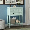 NicBex 3 Drawers Narrow Console Table with Bottom Shelf Design,Entryway Table with Tapered Table Legs,Modern Couch Table for Living Room,Retro Blue - 2 of 4