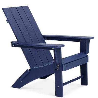 GARPROVM Upgraded Folding HDPE Adirondack Chair Weather-Resistant Outdoor Patio Chair