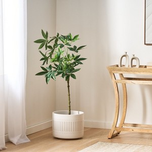 NicBex Artificial Tree 4FT Artificial Pachira Aquatica Pachira Macrocarpa Indoor with Natural Wood Trunk for Home, Foyer - 1 of 4
