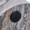 Sevobal Coffee Tables Gray Marble Textured Cylinder with Stone Finish for Living Room, Gray, 27.5"*27.5"*12" - 4 of 4