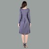 24seven Comfort Apparel Womens Long Sleeve Midi Length Fit N Flare Pocket Dress - 2 of 4