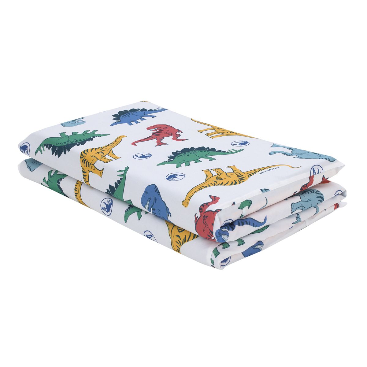 NoJo Universal Jurassic World Wild and Free Blue, Green, and Yellow Dinosaur Preschool Nap Pad Sheet - thumbnail 2
