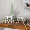 Northlight Standing Glitter Reindeer Christmas Decoration - 10.75" - Silver Finish - image 2 of 4