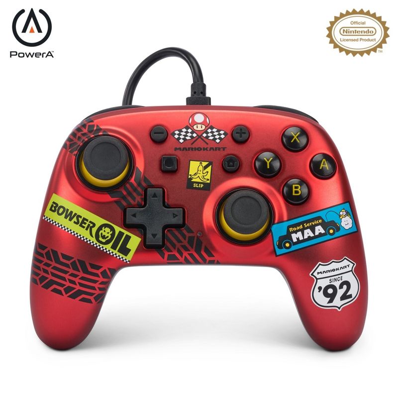 PowerA Wired Nano Controller for Nintendo Switch - Mario Kart: Racer Red, 1 of 11