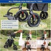 JUJABU Lightweight 2-in-1 Foldable Rollator Walker for Seniors with Seat, Brakes and Adjustable Height, Gray - 4 of 4