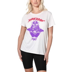 Women's T-Shirtnage Mutant Ninja Turtlesshredder Shreddin' Loose T-Shirt - 1 of 4
