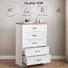 51.38" Modern Wood Dresser - 5/6 Drawer Chest for Bedroom, Large Storage, Assembled - 2 of 4