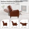 Arceso Faux Leather Push Back Recliner Chair, 20 Inch Upholstered Recliner Chairs,  Modern Pushback Recliner Chair for Bedroom, Living Room - 3 of 4