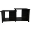 Coffee Table, Lower Open Shelf, Black - 3 of 4