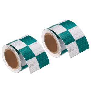 Unique Bargains Square Trucks Cars Waterproof Adhesive High Visibility Safety Reflective Tape 2 Pcs - 1 of 4